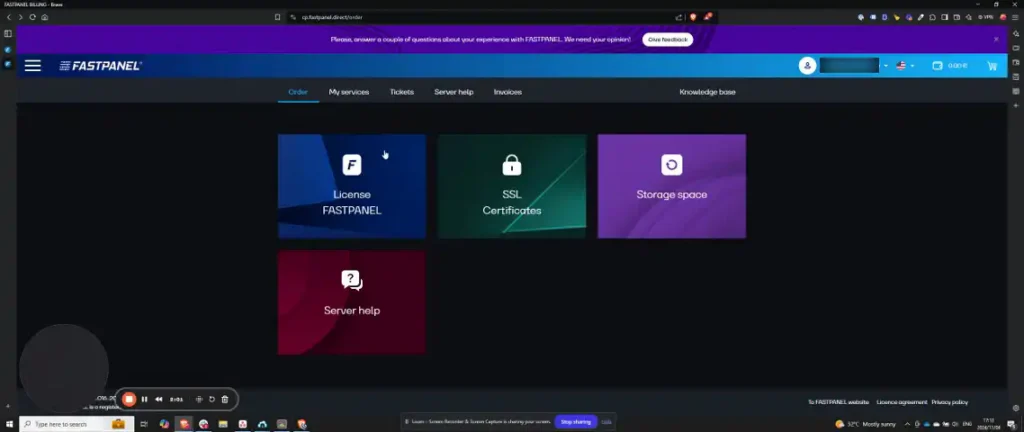 Step 4: Verify Server IP and Complete Email Verification - How to set up FastPanel on Ubuntu 24.04