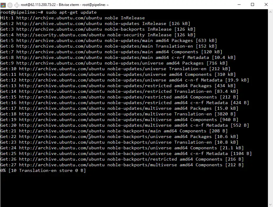 Step 1: Update Package List - Setting Up a CMS Web Development Environment on a VPS