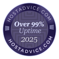 HostAdvice Over 99% Uptime 2025
